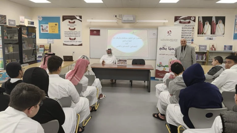النائب الإداري بمدرسة مصعب بن عمير ، الأستاذ/ سعيد الغفراني – يلهم طلاب مصعب نحو مستقبل مشرق